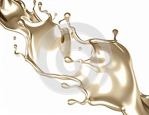 Golden Liquid Splash Abstract Background