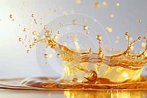 Golden Liquid Splash