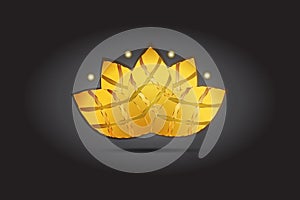 Golden lotus flower logo