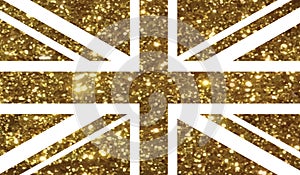 Golden Luxury glitter United Kindom UK country flag icon