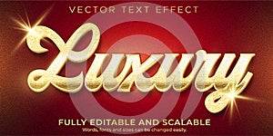 Golden luxury text effect  editable shiny and elegant text style photo