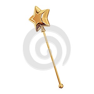 Golden magic wand.