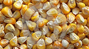 Golden maize backdrop with fresh sweet corn harvest display for a vibrant and enticing background