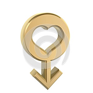 Golden male sex symbol