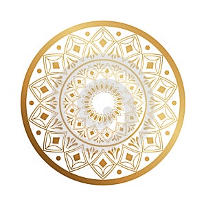 Golden mandala indu style icon