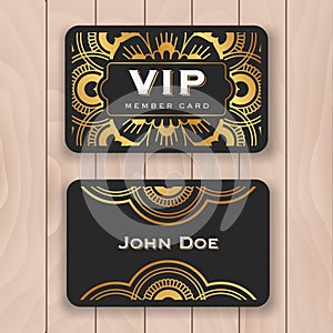 Golden mandala VIP access card