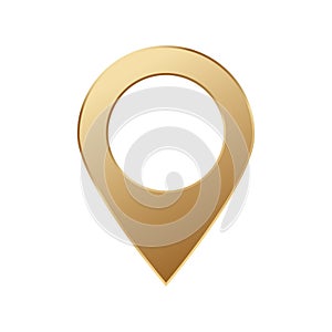 golden map pin gold pointer