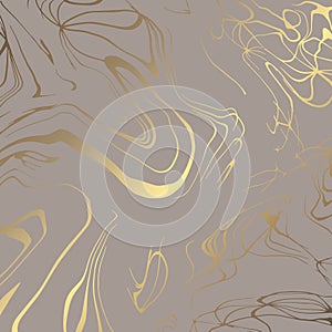 Golden marble. Elegant vector texture with imitation marble and foil effect