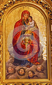 Golden Mary Icon Basilica Saint Michael Monastery Kiev Ukraine photo