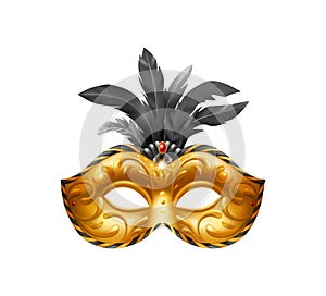 Golden Mask Realistic Composition photo