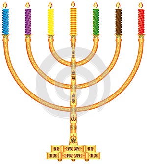 Golden Menorah