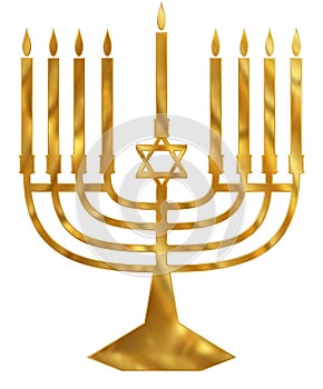 Golden Menorah