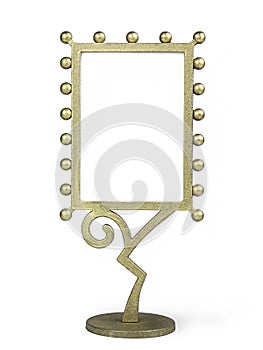 Golden metal frame