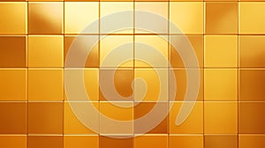 Golden Metal Tile Background With Bold Color Blocks And Vray Tracing