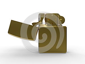 Golden metallic lighter