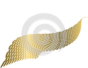 Golden metallic wave