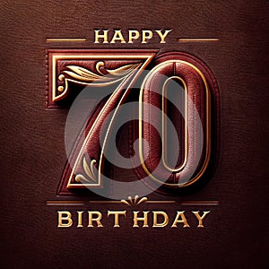 Golden Milestone: 70th Birthday Classic Leather Emboss