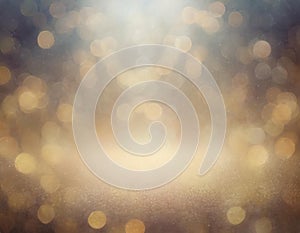 Golden minimal abstract shiny glittery neutral background with blurred bokeh light