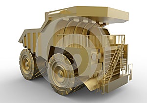 Golden mining truck