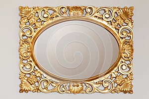 Golden mirror frame