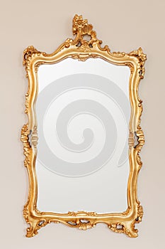 Golden mirror frame