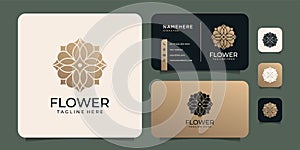 Golden modern flower rose luxury beauty salon, fashion, cosmetic, yoga and spa products