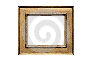 Golden modern photo frame square border shine mate simple metallic