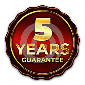 Golden money back guarantee or seal of quality label tags.