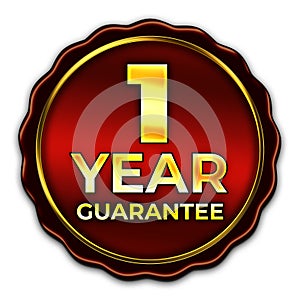 Golden money back guarantee or seal of quality label tags.