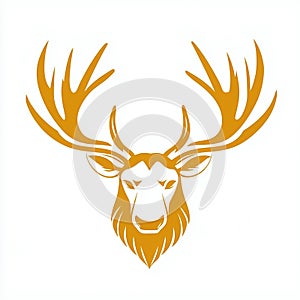 Golden Moose Face Logo