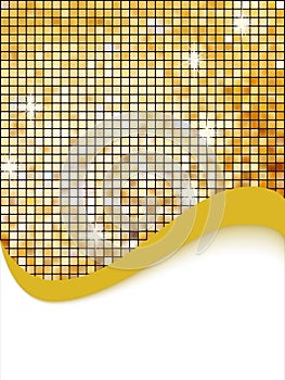 Golden mosaic background.