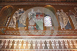 Golden mosaic in Cappella Palatina photo