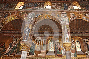 Golden mosaic in Cappella Palatina