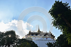 The Golden Mount at Wat Saket Ratchaworamahawiharn landmark and travel location in Thailand