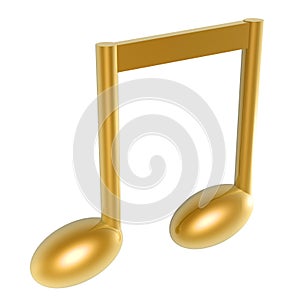 Golden music note