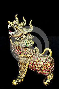 Golden Mythical Creature Statue of Asia