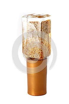 Golden nail polisher vertical