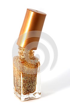 Golden nail polisher vertical