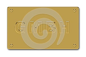 Golden nameplate