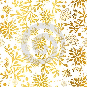 Golden nautical seaweed pattern.