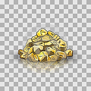 Golden nuggets pile