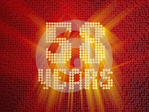 Golden number fifty-eight years. 3D render