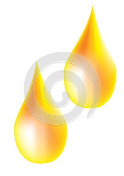 Golden Oil Drop - Vector