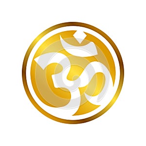 Golden OM Circular Symbol Design