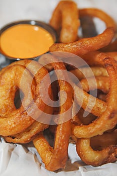 Golden onion rings