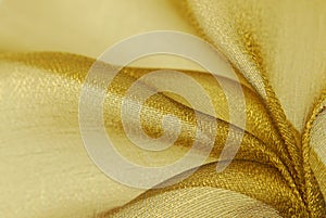 Golden organza fabric texture