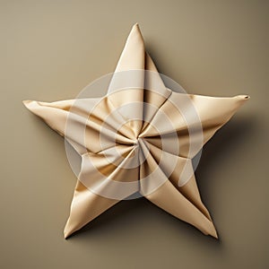 Golden Origami Star Napkin: Zbrush Style With Rococo Influence