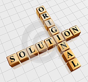 Golden original solution like crossword