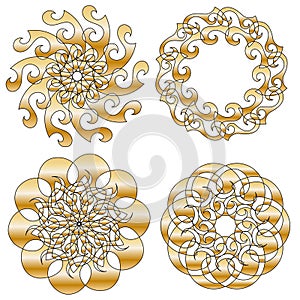 Golden ornament collection