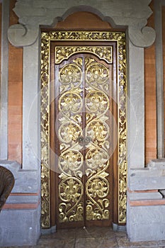 Golden ornamented door